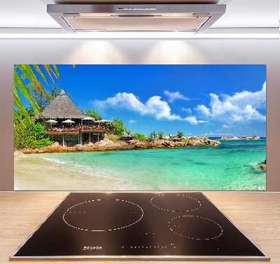 Panel para cocina Playa de Seychelles