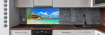 Panel para cocina Playa de Seychelles