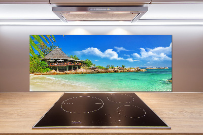 Panel para cocina Playa de Seychelles