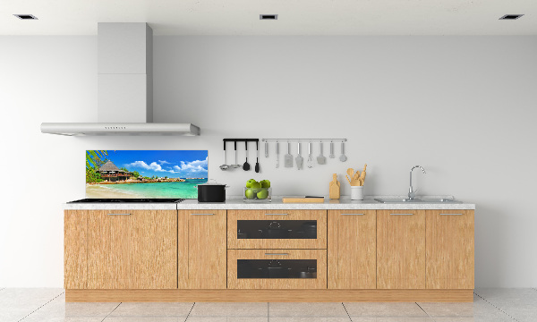 Panel para cocina Playa de Seychelles