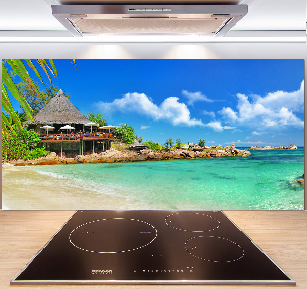 Panel para cocina Playa de Seychelles