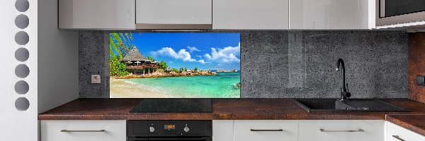 Panel para cocina Playa de Seychelles