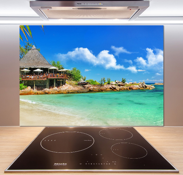 Panel para cocina Playa de Seychelles