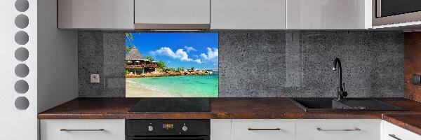 Panel para cocina Playa de Seychelles