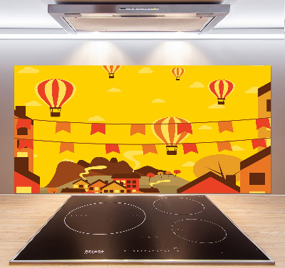 Panel do kuchni Balony nad miastem