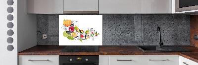 Panel de pared de cocina Fruta con hielo