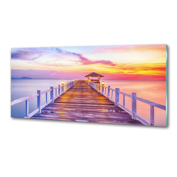 Panel antisalpicaduras Muelle de madera