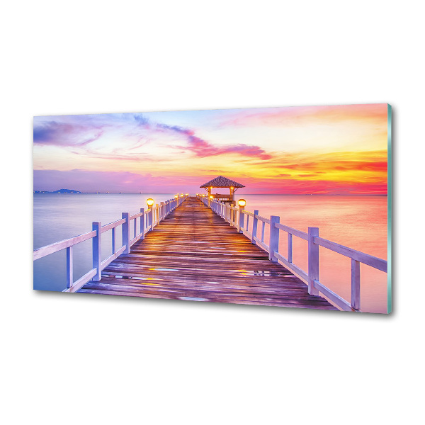 Panel antisalpicaduras Muelle de madera