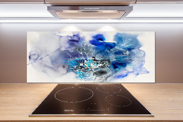 Panel de pared de cocina flores abstractas