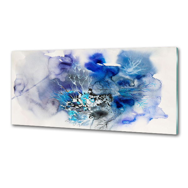 Panel de pared de cocina flores abstractas