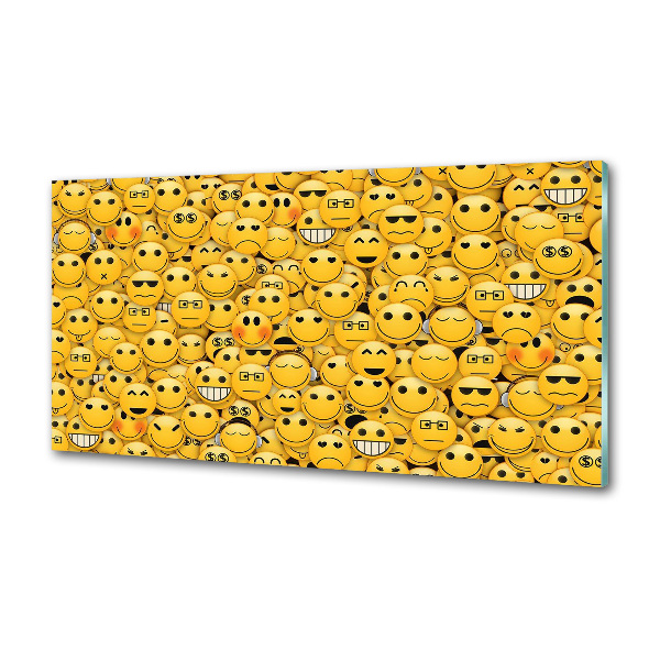 Panel między meble w kuchni Emotikony