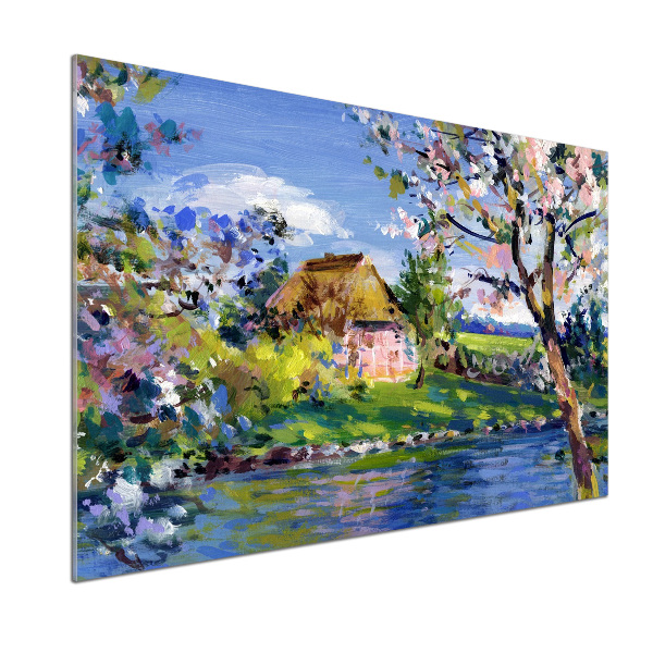 Panel para cocina paisaje primaveral