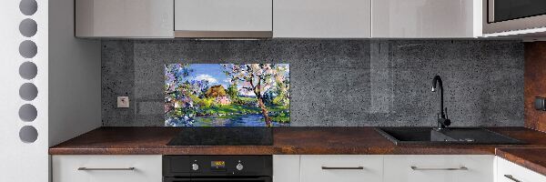 Panel para cocina paisaje primaveral
