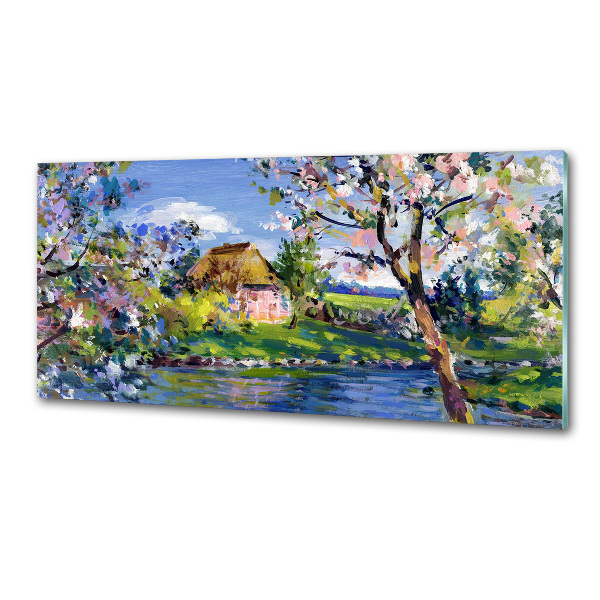 Panel para cocina paisaje primaveral