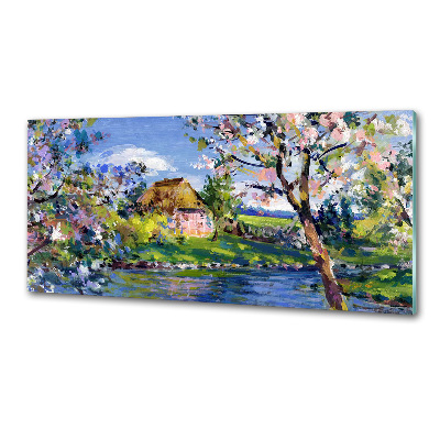 Panel para cocina paisaje primaveral