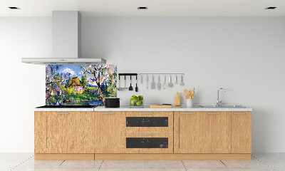 Panel para cocina paisaje primaveral