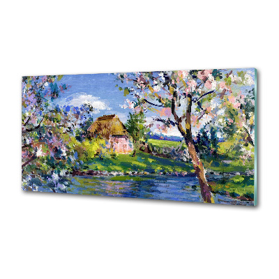 Panel para cocina paisaje primaveral