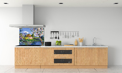 Panel para cocina paisaje primaveral