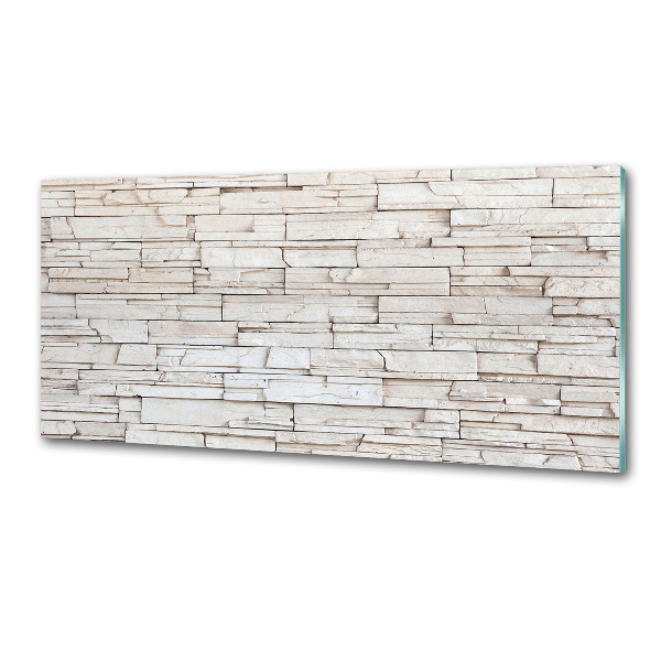 Panel de pared de cocina Muro de piedra blanca