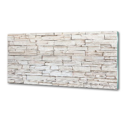 Panel de pared de cocina Muro de piedra blanca