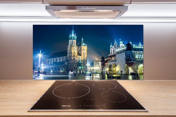 Panel para cocina Cracovia de noche