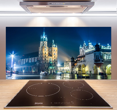 Panel para cocina Cracovia de noche
