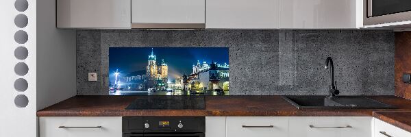 Panel para cocina Cracovia de noche