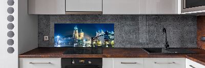 Panel para cocina Cracovia de noche