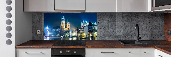 Panel para cocina Cracovia de noche