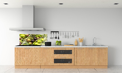 Panel de pared de cocina aceitunas frescas