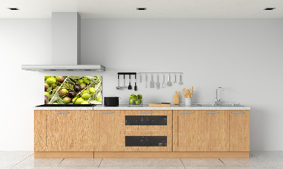 Panel de pared de cocina aceitunas frescas