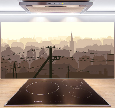 Panel lacobel Miasto linia