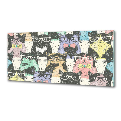 Panel para cocina Gatos con gafas