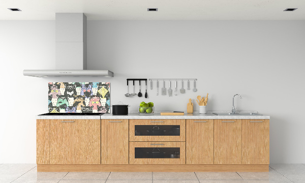 Panel para cocina Gatos con gafas