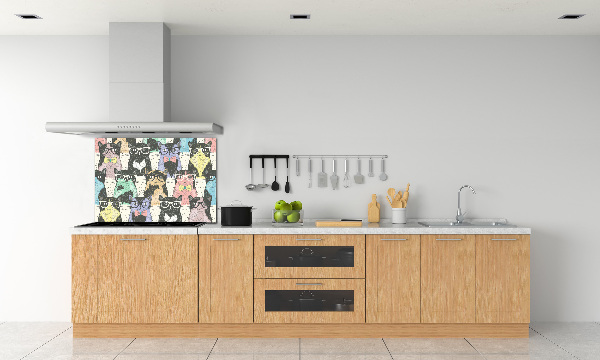 Panel para cocina Gatos con gafas