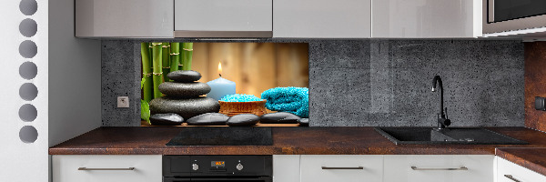 Panel szklany do kuchni Bambus