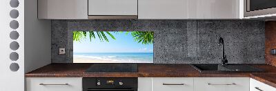 Panel de pared de cocina Playa tropical
