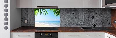 Panel de pared de cocina Playa tropical