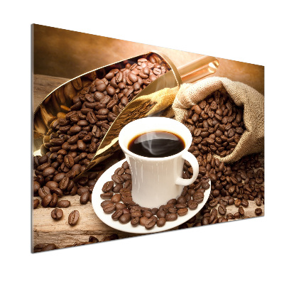 Salpicadero de cocina Una taza de café