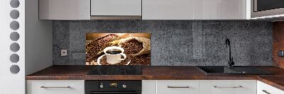 Salpicadero de cocina Una taza de café