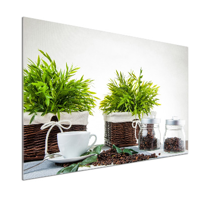 Panel antisalpicaduras Tema de cafetería