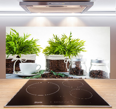 Panel do kuchni Motyw domu z kawą