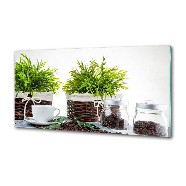 Panel antisalpicaduras Tema de cafetería