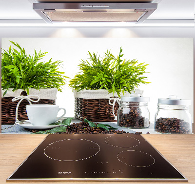 Panel antisalpicaduras Tema de cafetería