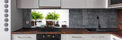 Panel antisalpicaduras Tema de cafetería