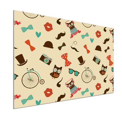 Panel do kuchni Hipsterskie sowy