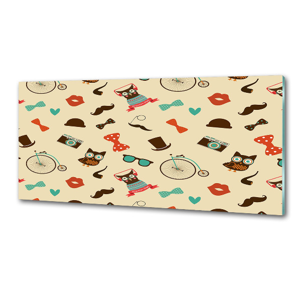 Panel do kuchni Hipsterskie sowy