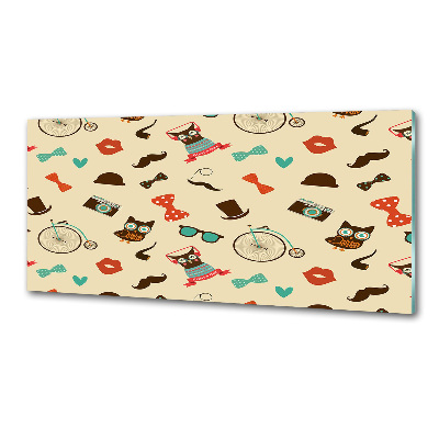 Panel antisalpicaduras Búhos hipster