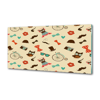 Panel antisalpicaduras Búhos hipster