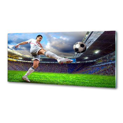 Panel de pared de cocina Un jugador de fútbol en el estadio.